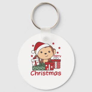 Maandelijkse kerstcadeaus Winterdieren apen Sleutelhanger