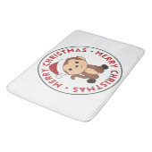 Maandelijkse kerstdagen winterdieren badmat (Gekanteld)