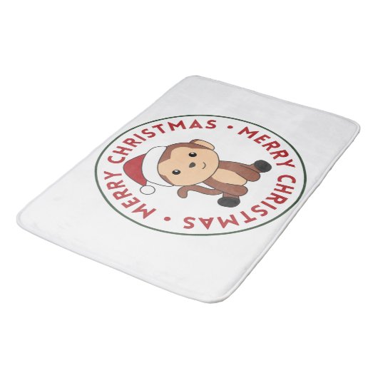 Maandelijkse kerstdagen winterdieren badmat (Gekanteld)