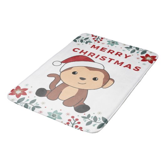 Maandelijkse kerstdagen winterdieren badmat (Gekanteld)