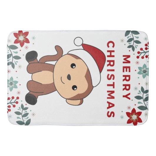 Maandelijkse kerstdagen winterdieren badmat (Voorkant)