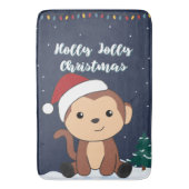 Maandelijkse kerstdagen winterdieren badmat (Voorkant Verticaal)