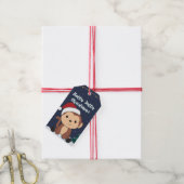 Maandelijkse kerstdagen winterdieren Monkeys Gift  Cadeaulabel (Met Touw)