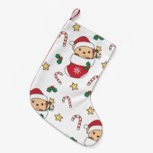 Maandelijkse kerstsneeuw Winterdieren aap Kleine Kerstsok (Voorkant (Hangend))