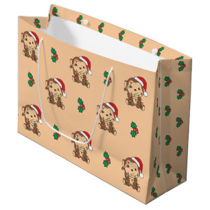Maandelijkse kerstwinterdieren apen Grote Gift Groot Cadeauzakje