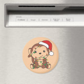 Maandelijkse kerstwinterdieren apen Magnet (Insitu (Vaatwasser))