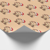 Maandelijkse kerstwinterdieren apen Ompakken P Cadeaupapier (Hoek)