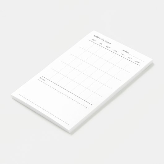 Maandelijkse levensplanner post-it® notes (Schuin)