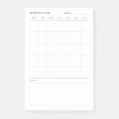 Maandelijkse levensplanner post-it® notes (Voorkant)