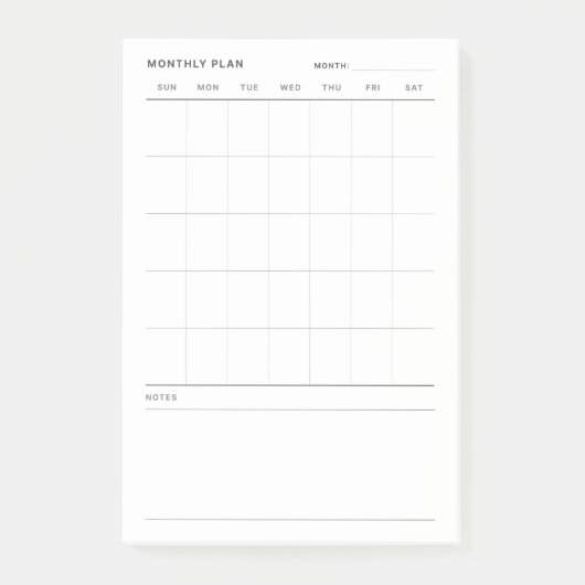 Maandelijkse levensplanner post-it® notes (Voorkant)