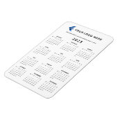 Maandelijkse Logo Minimalist 2025 Kalender Magneet (Linkerzijde)