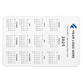 Maandelijkse Logo Minimalist 2025 Kalender Magneet (Horizontaal)