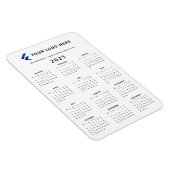 Maandelijkse Logo Minimalist 2025 Kalender Magneet (Rechterzijde)