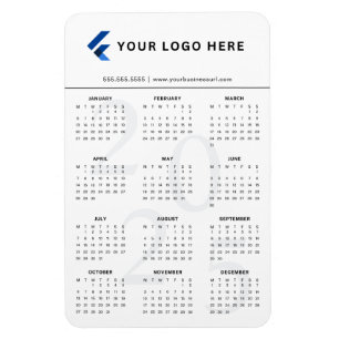 Maandelijkse Logo Minimalist 2025 Kalender Magneet