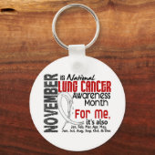 Maandelijkse Lung Cancer Bewustheid voor mij Sleutelhanger (Voorkant)