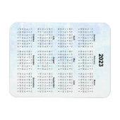 Maandelijkse Magnet van de Kalender 2023 Gestructu Magneet (Horizontaal)