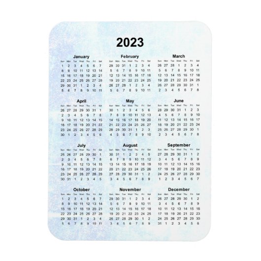 Maandelijkse Magnet van de Kalender 2023 Gestructu Magneet (Verticaal)