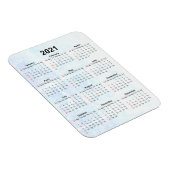 Maandelijkse Magnet van de Kalender van 2021 Gestr Magneet (Rechterzijde)