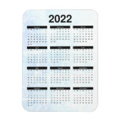 Maandelijkse Magnet van de Kalender van 2022 Gestr Magneet (Verticaal)