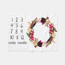 Maandelijkse mijlestone Photo Baby Blanket