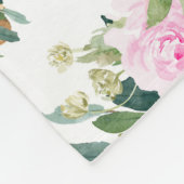 Maandelijkse mijlpaal Baby roze Floral Fleece Deken (Hoek)