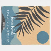 Maandelijkse mijlpaal babymandje fleece deken (Voorkant (Horizontaal))