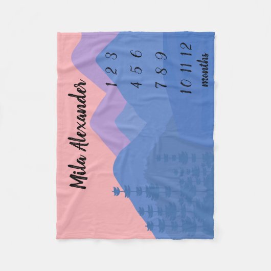 Maandelijkse mijlpaal Natuur berggebied Fleece Deken (Voorkant)