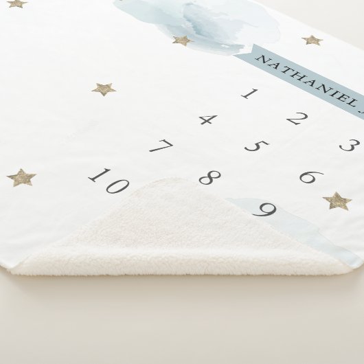 Maandelijkse mijlpaal voor gouden sterren en wolke sherpa deken (3/4)