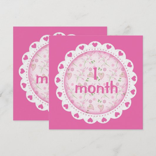 Maandelijkse mijlpaalmarkeringen voor babymeisjes (Voorkant / Achterkant)