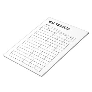 Maandelijkse notitieblok voor het bijhouden van re