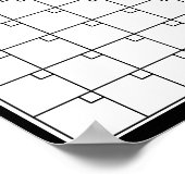 Maandelijkse Ongedateerde Minimale Wandplanner Kal Poster (Hoek)