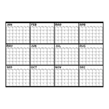 Maandelijkse Ongedateerde Minimalistische Wandplan