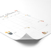 Maandelijkse planner afdrukbare organizer drukke m poster (Hoek)