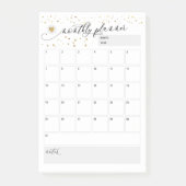 Maandelijkse Planner Heart Scatter Gold Post-it® Notes (Voorkant)