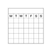 Maandelijkse planner kalender grid tracker Bujo Rubberstempel (Afrduk)