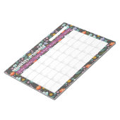 Maandelijkse planner lente kleurrijke bloemen notitieblok (Schuin)