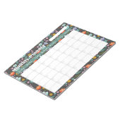 Maandelijkse planner lente kleurrijke bloemen notitieblok (Schuin)