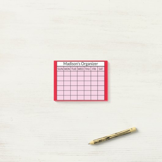Maandelijkse Planner Organizer Post-it® Notes (Op bureau)