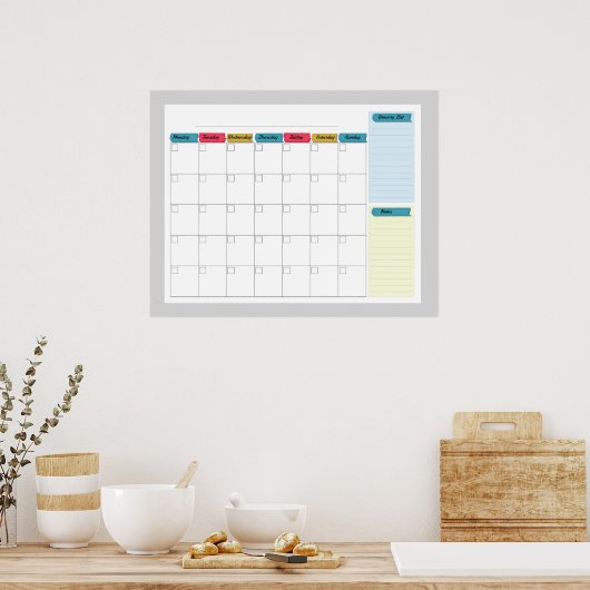 Maandelijkse planner poster (Keuken)