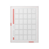 Maandelijkse planner - Rd-lint Notitieblok (Linkerzijde)