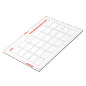 Maandelijkse planner - Rd-lint Notitieblok (Schuin)