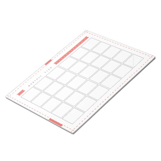 Maandelijkse planner - Rd-lint Notitieblok (Schuin)