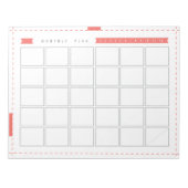 Maandelijkse planner - Rd-lint Notitieblok (Voorkant)