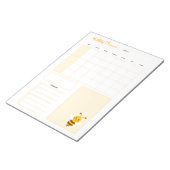 Maandelijkse planner – Schattige bijenthema – A4 P Notitieblok (Schuin)