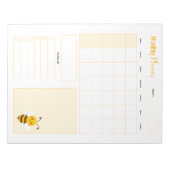 Maandelijkse planner – Schattige bijenthema – A4 P Notitieblok (Voorkant)