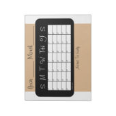 Maandelijkse Planner Tan Calendar door Janz Notiti Notitieblok (Linkerzijde)