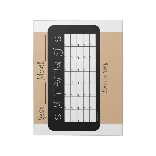 Maandelijkse Planner Tan Calendar door Janz Notiti Notitieblok (Linkerzijde)