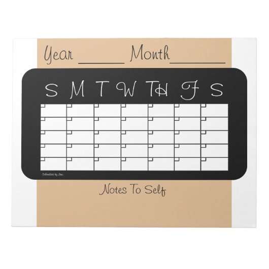 Maandelijkse Planner Tan Calendar door Janz Notiti Notitieblok (Voorkant)