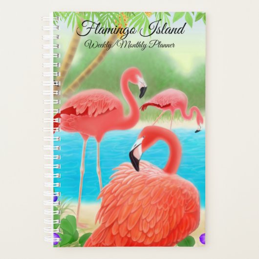Maandelijkse planner van Flamingo Island (Voorkant)