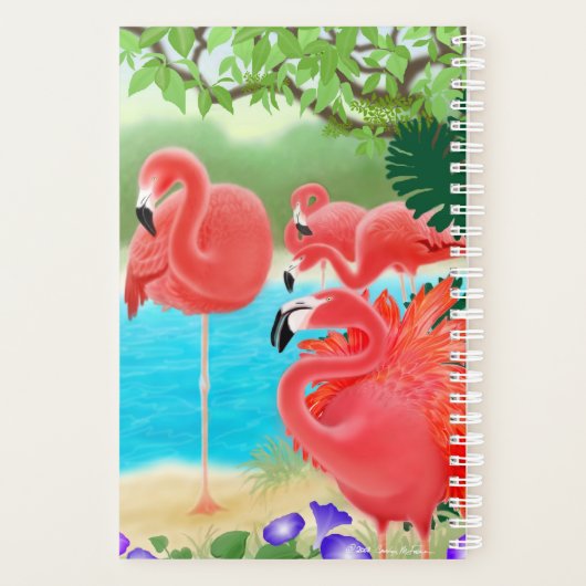 Maandelijkse planner van Flamingo Island (Achterkant)